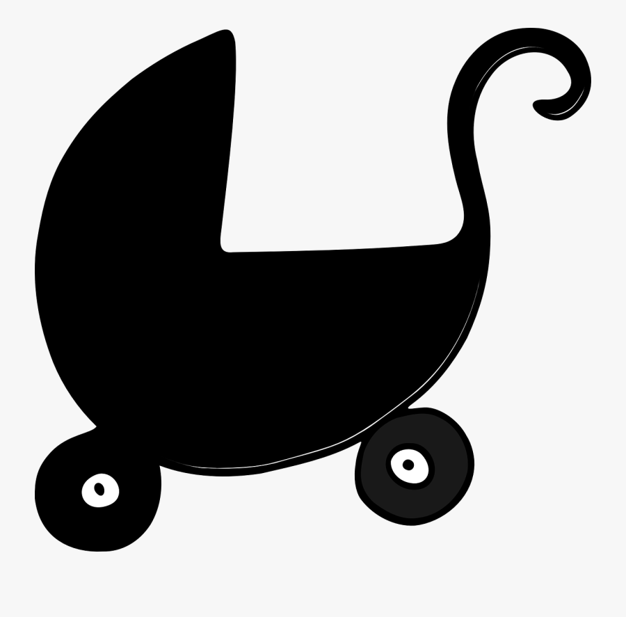 Baby Stroller Black Free Photo, Transparent Clipart