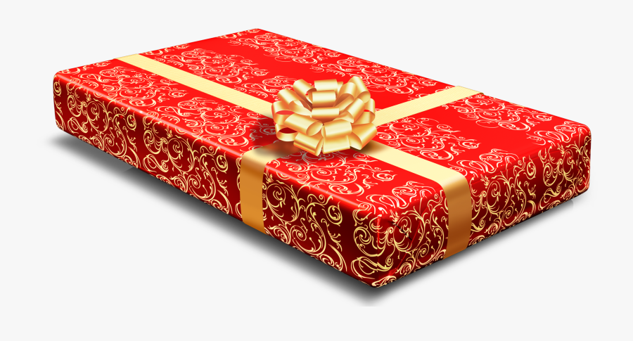 Christmas Gift Rectangle Box, Transparent Clipart