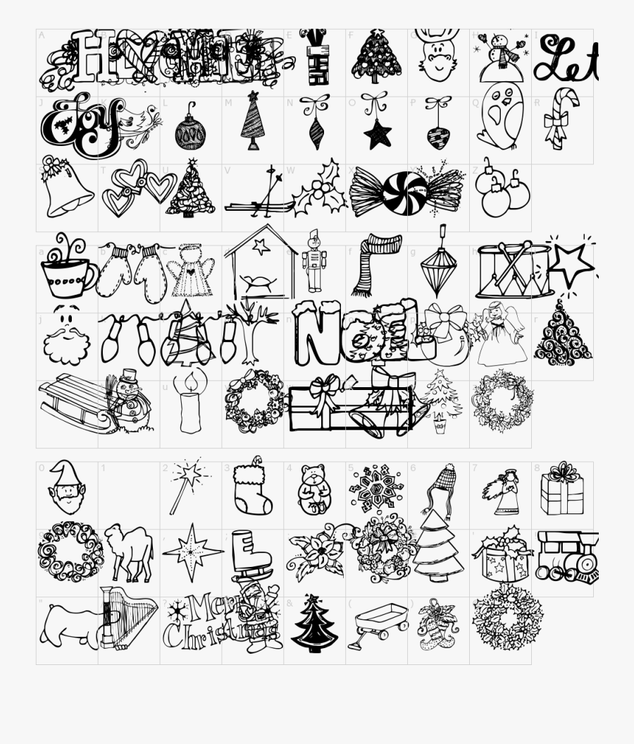 Christmas Doodles, Transparent Clipart