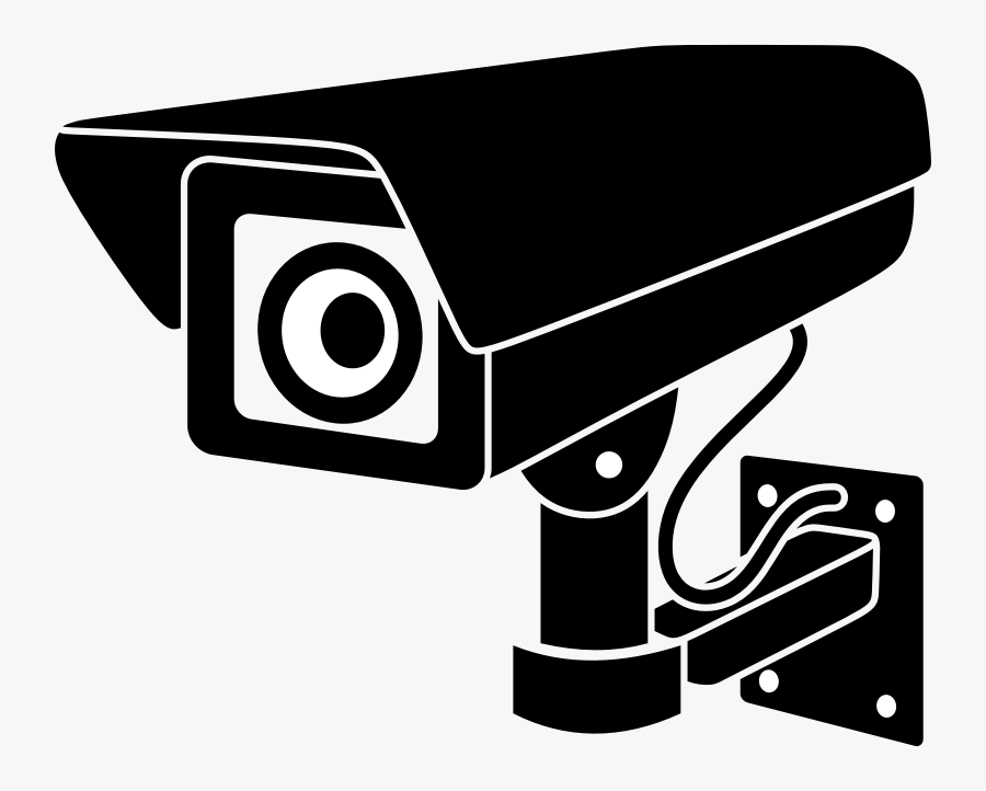 Security Camera - Cctv Camera Black And White, Transparent Clipart