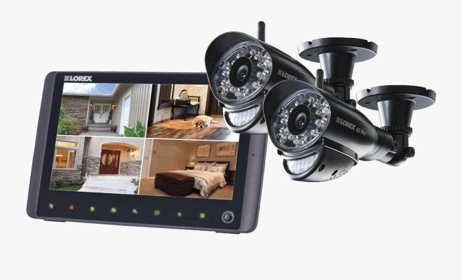 Sd Pro Wireless Video Surveillance System With 2 Cameras - Wireless Video Surveillance Systems, Transparent Clipart