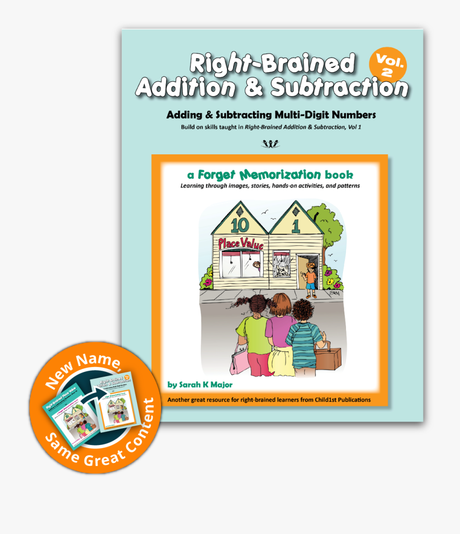 Right Brained Addition & Subtraction Vol - Cartoon, Transparent Clipart