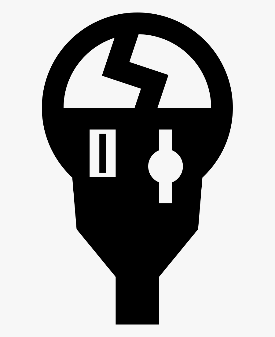 Broken Parking Meter Cross- - Ville De Saint Etienne, Transparent Clipart