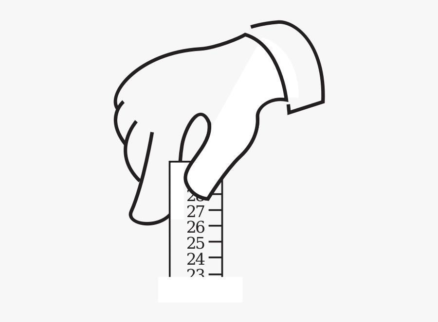 Hand Holding Tape Meter Vector Clip Art - Ruler Hand Clip Art, Transparent Clipart