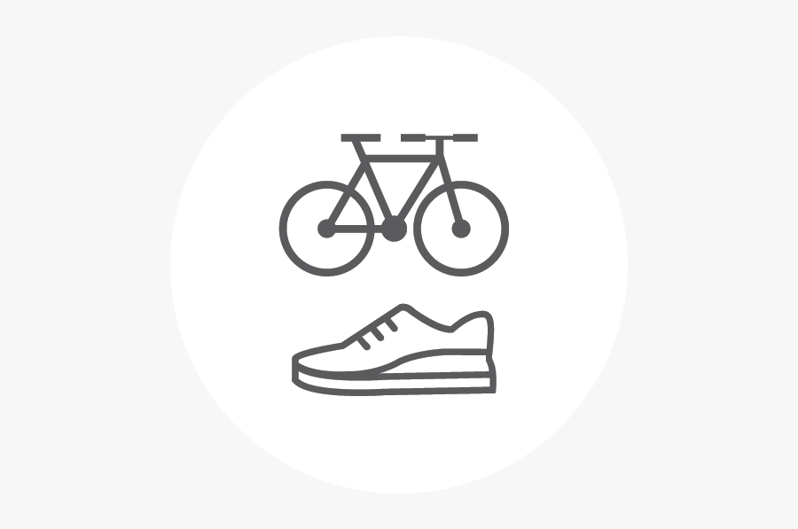 Walk Or Bike - Fahrrad Symbol, Transparent Clipart