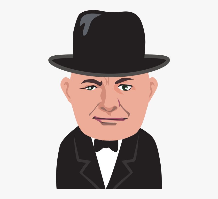 Head,fashion Accessory,fedora - Cartoon Images Of Winston Churchill, Transparent Clipart