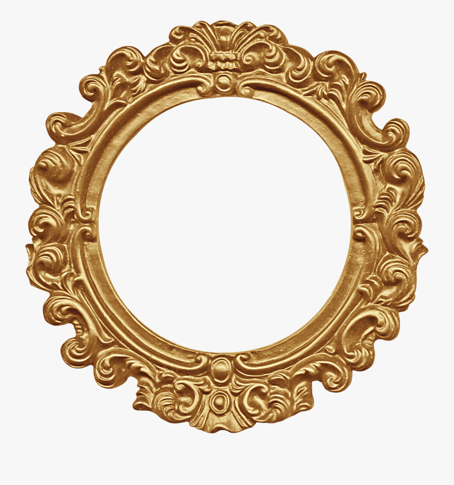 Mirror Vector Circle Frame - Round Frame Transparent Background, Transparent Clipart