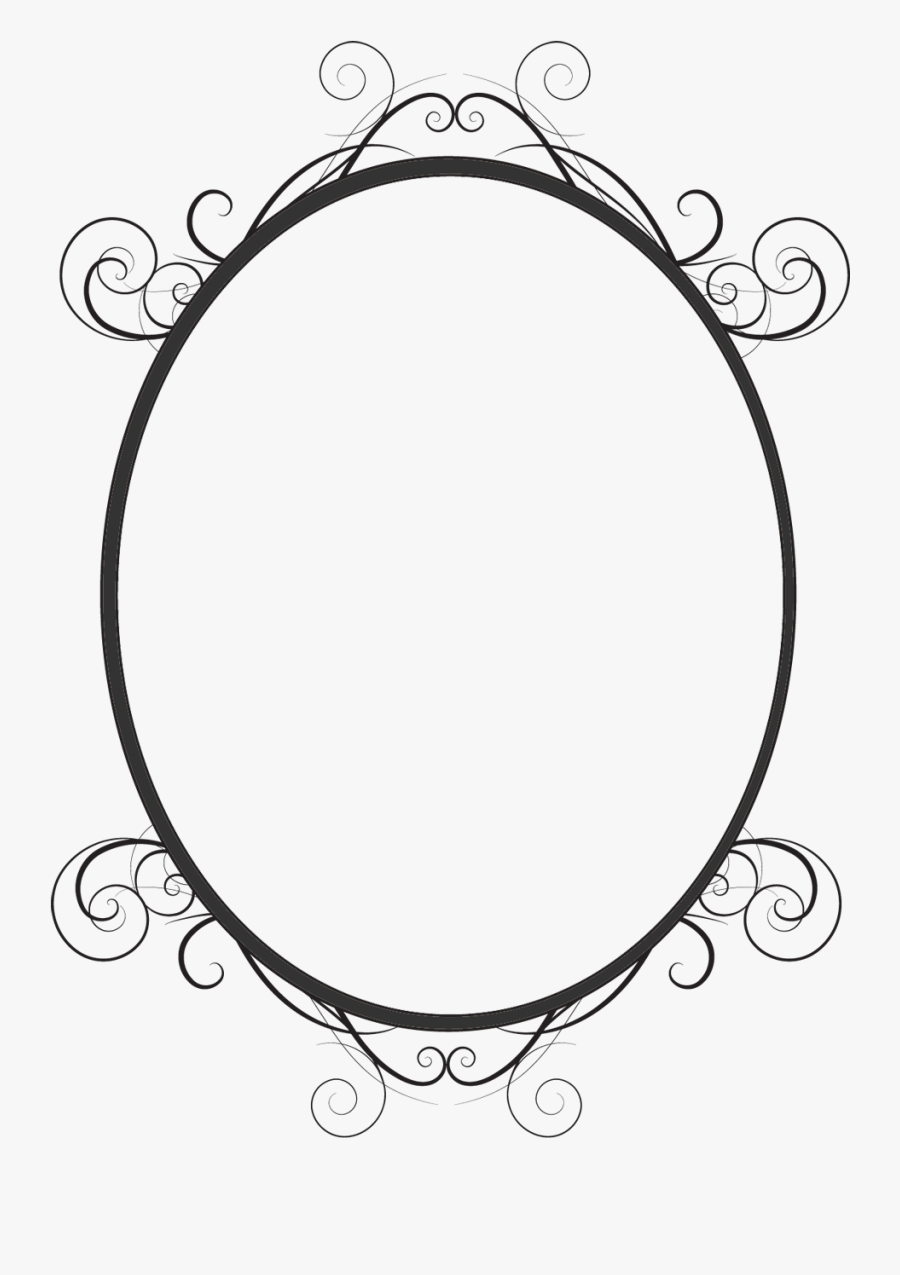 Clip Arts Related To - Black Oval Frame Png, Transparent Clipart