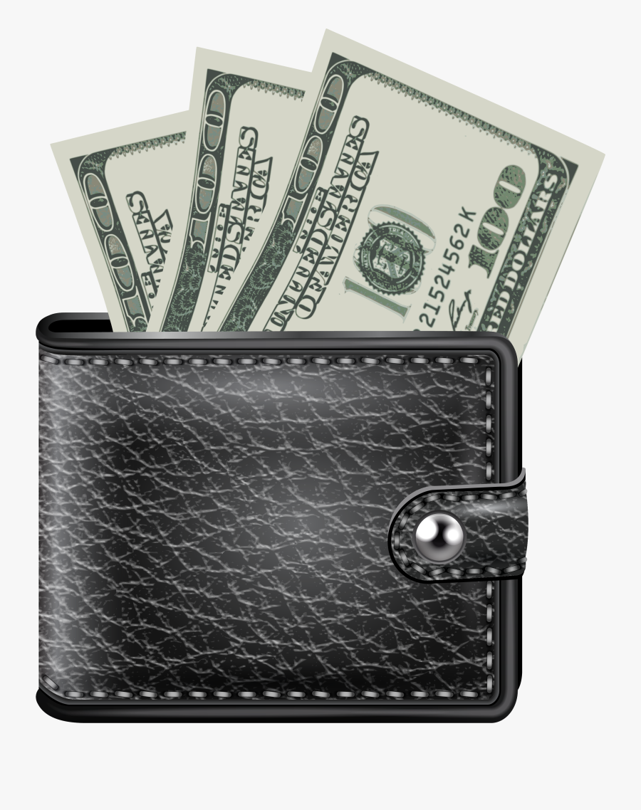 Black With Money Png - Money In Wallet Png, Transparent Clipart