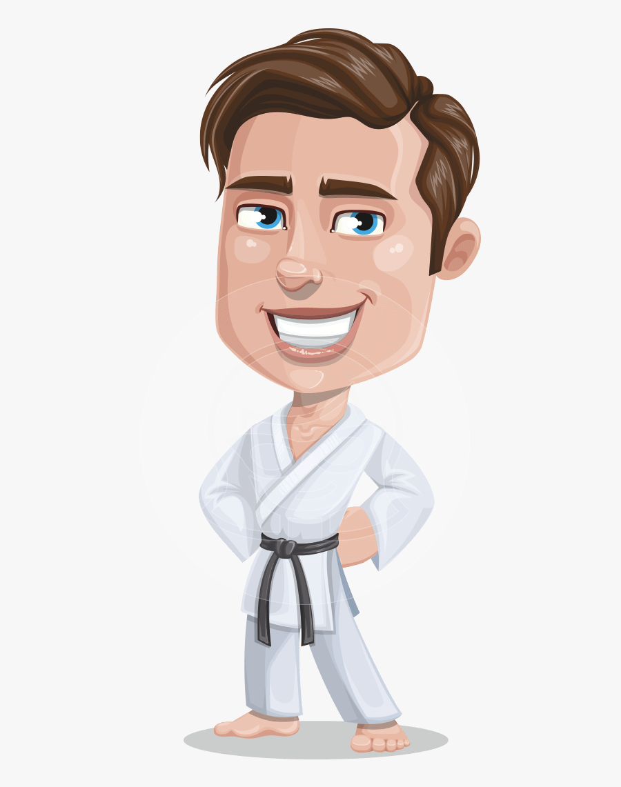 Karate Cartoon Greg The - Cartoon Martial Arts Characters, Transparent Clipart