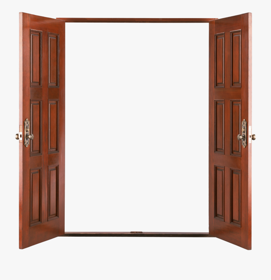 Open Wooden Door Png Image - Open Door No Background, Transparent Clipart