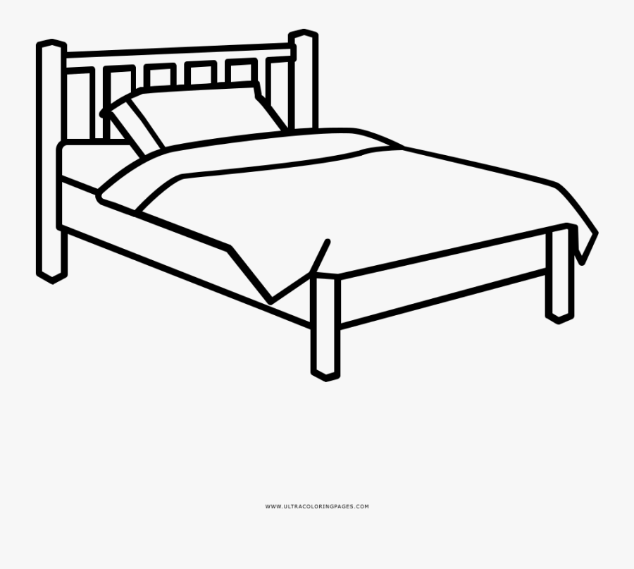 Transparent Bedroom Clipart - Bed Drawing Png, Transparent Clipart