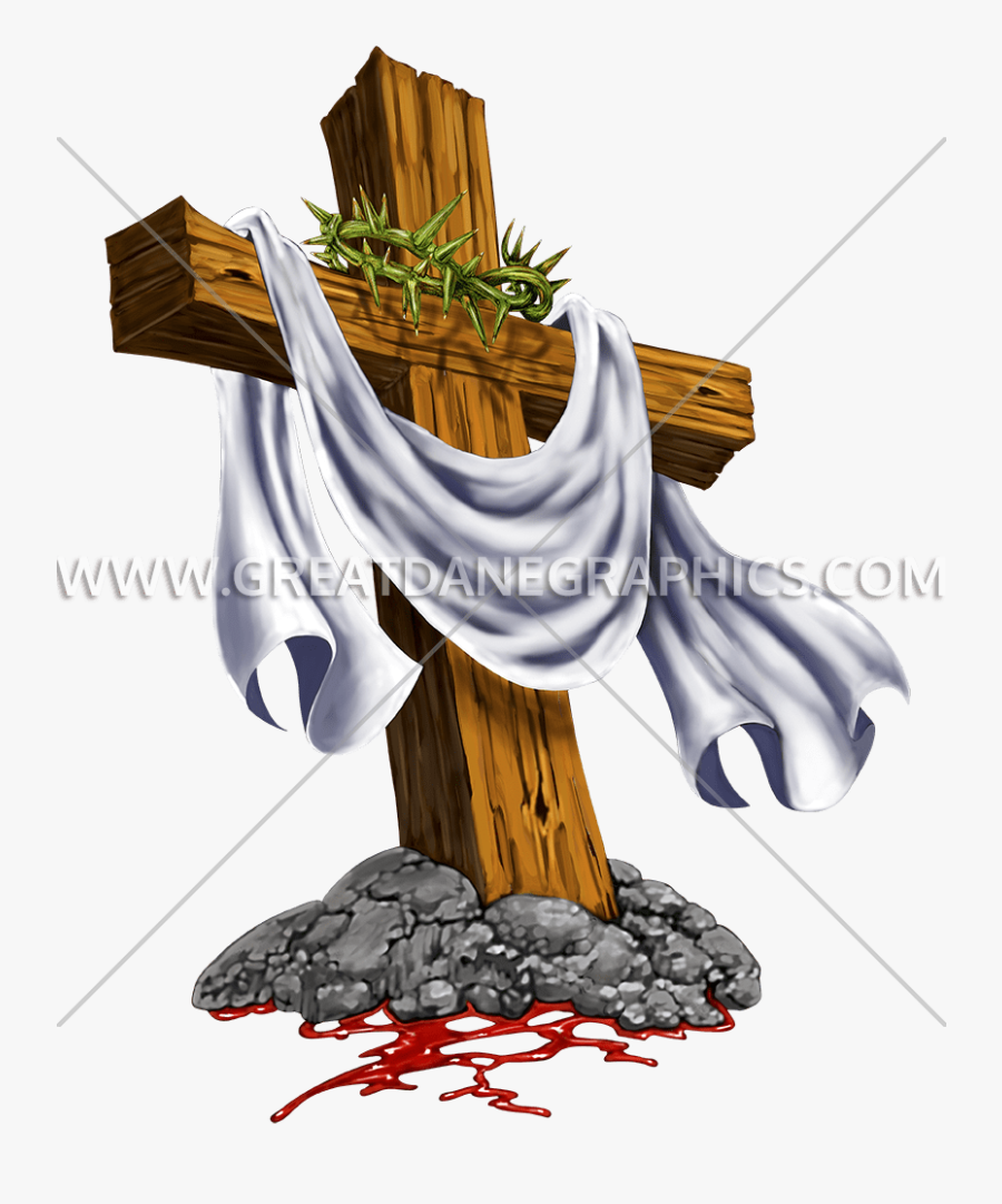 Crown Of Thorns Cross Clipart Clip Free Library Cross - Cross With Thorns, Transparent Clipart