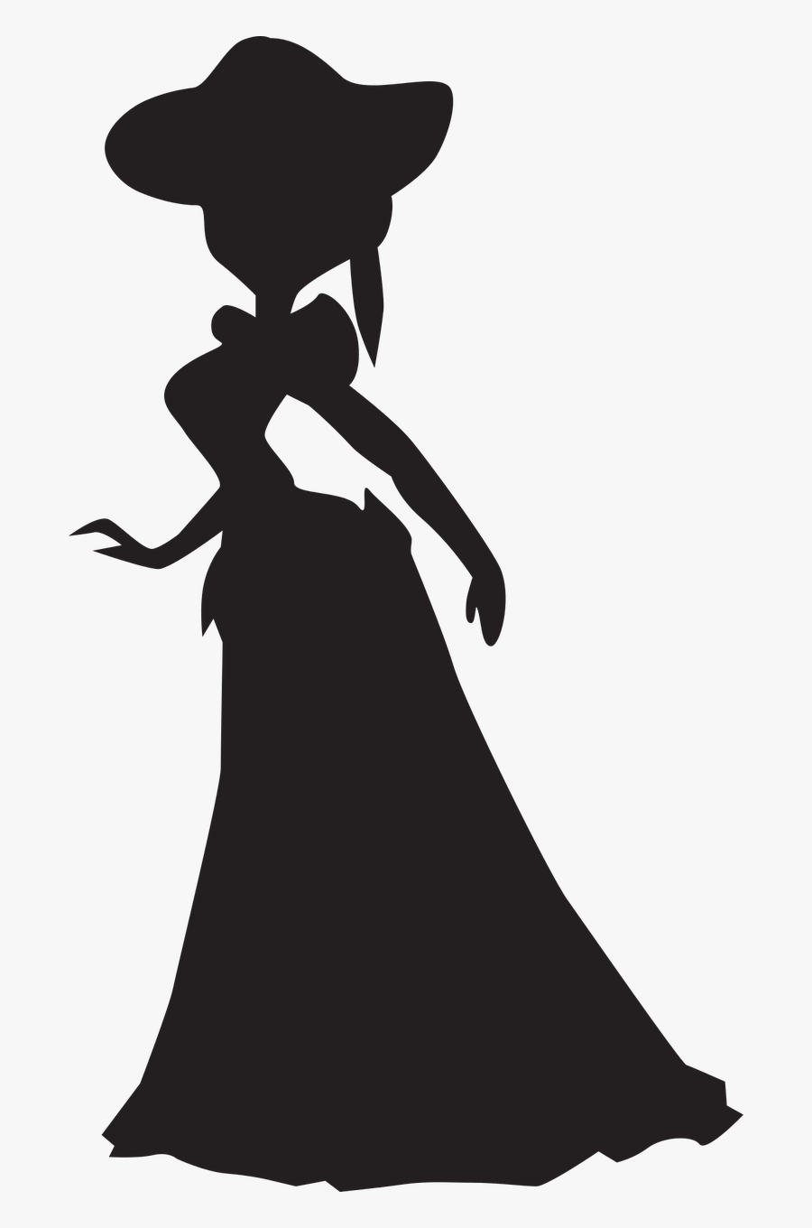 Silhouette Of Woman,lady,lady In A Ballroom Dress,silhouette - Dama En Silueta, Transparent Clipart