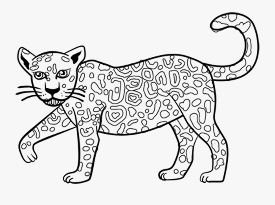Cartoon Jaguar Drawings Jaguar Mascot Drawings - Easy Jaguar Clip Art, Transparent Clipart