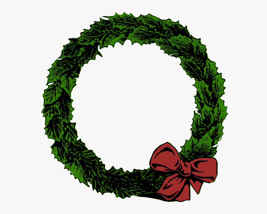 Christmas Wreath Art .png, Transparent Clipart