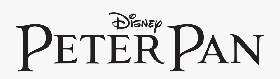 File Logo Black Wikimedia - Disney Peter Pan Title, Transparent Clipart