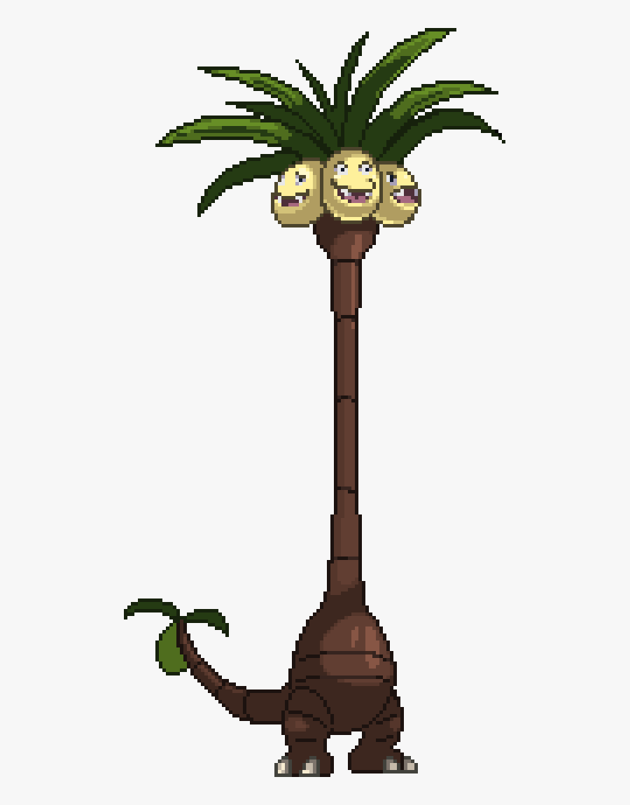 Alolan Exeggutor Pixel Art, Transparent Clipart