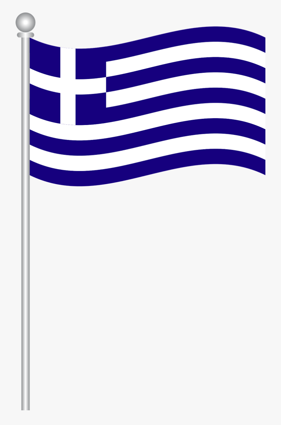 Flag Of Greece Flag Greece Free Photo - Greek Flag Transparent Background, Transparent Clipart