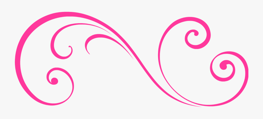 Flourish Pink Clip Art, Transparent Clipart