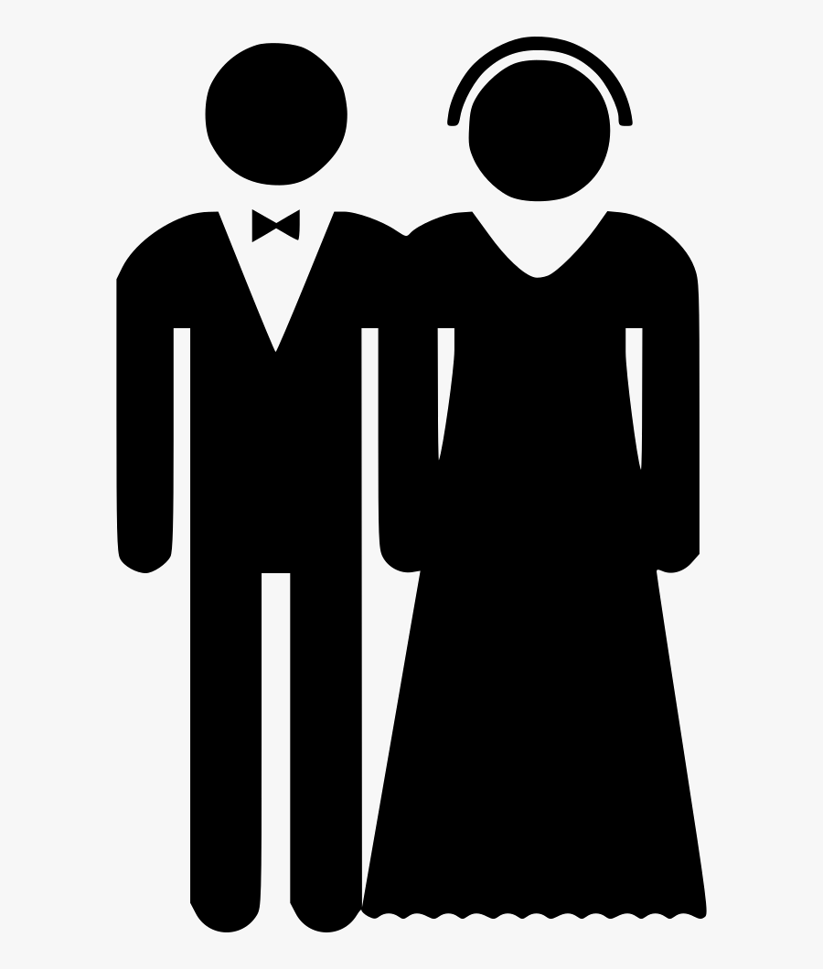 Bride Couple Groom Marriage Png Icon Free Download - Illustration, Transparent Clipart