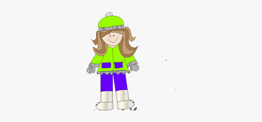 Cartoon Vector Image Of A Girl Ice Skating - Cartoon, Transparent Clipart