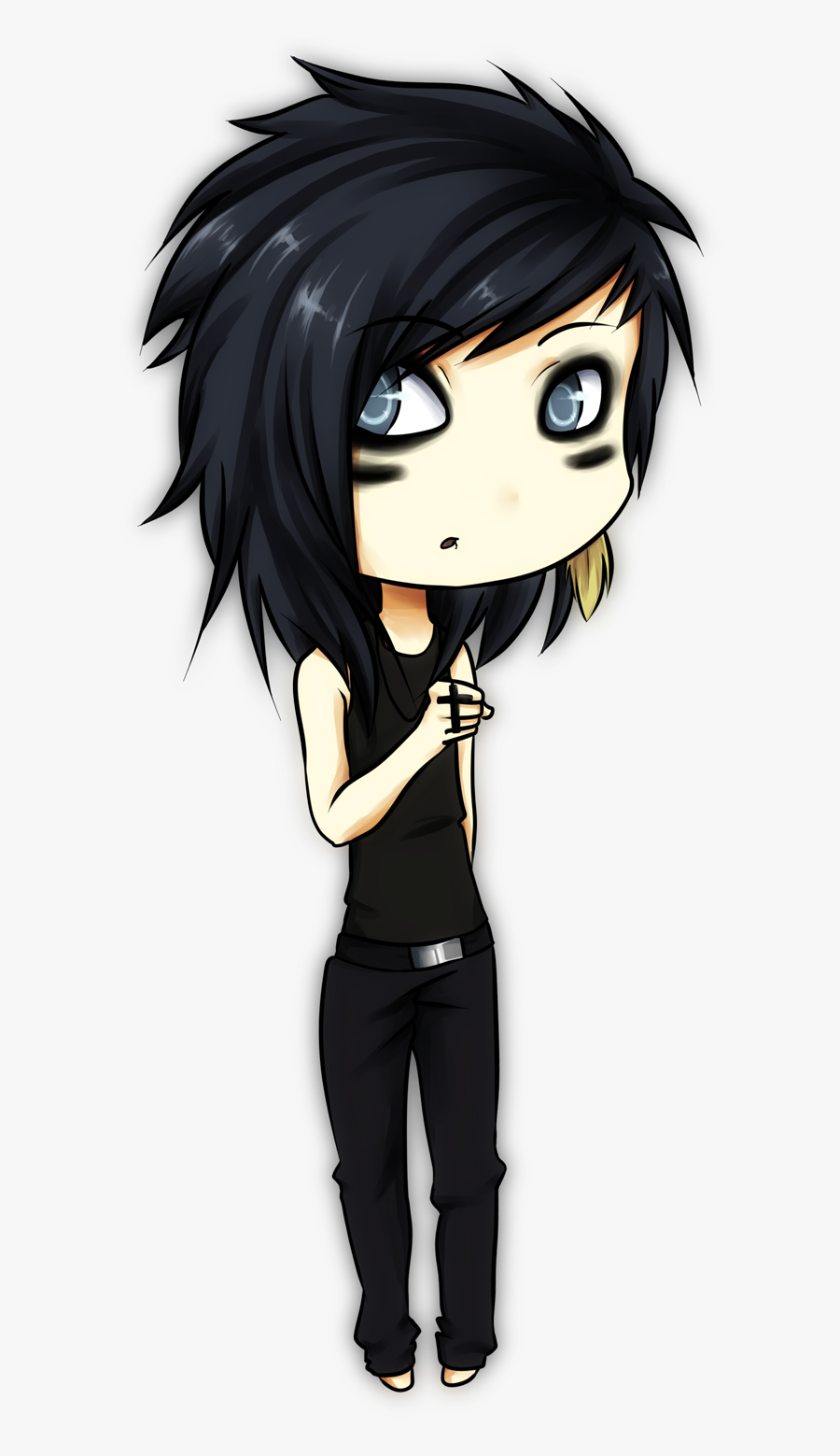 Emo Girl Transparent Image - Black Veil Brides Anime Drawings, Transparent Clipart