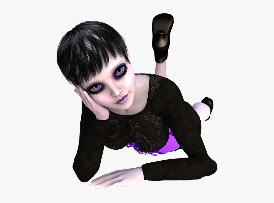 Emo Girl Png Photo - Emo 3d Girl, Transparent Clipart