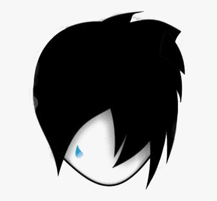 Emo Hair Free Png Image - Emo Hair Style Cartoon, Transparent Clipart