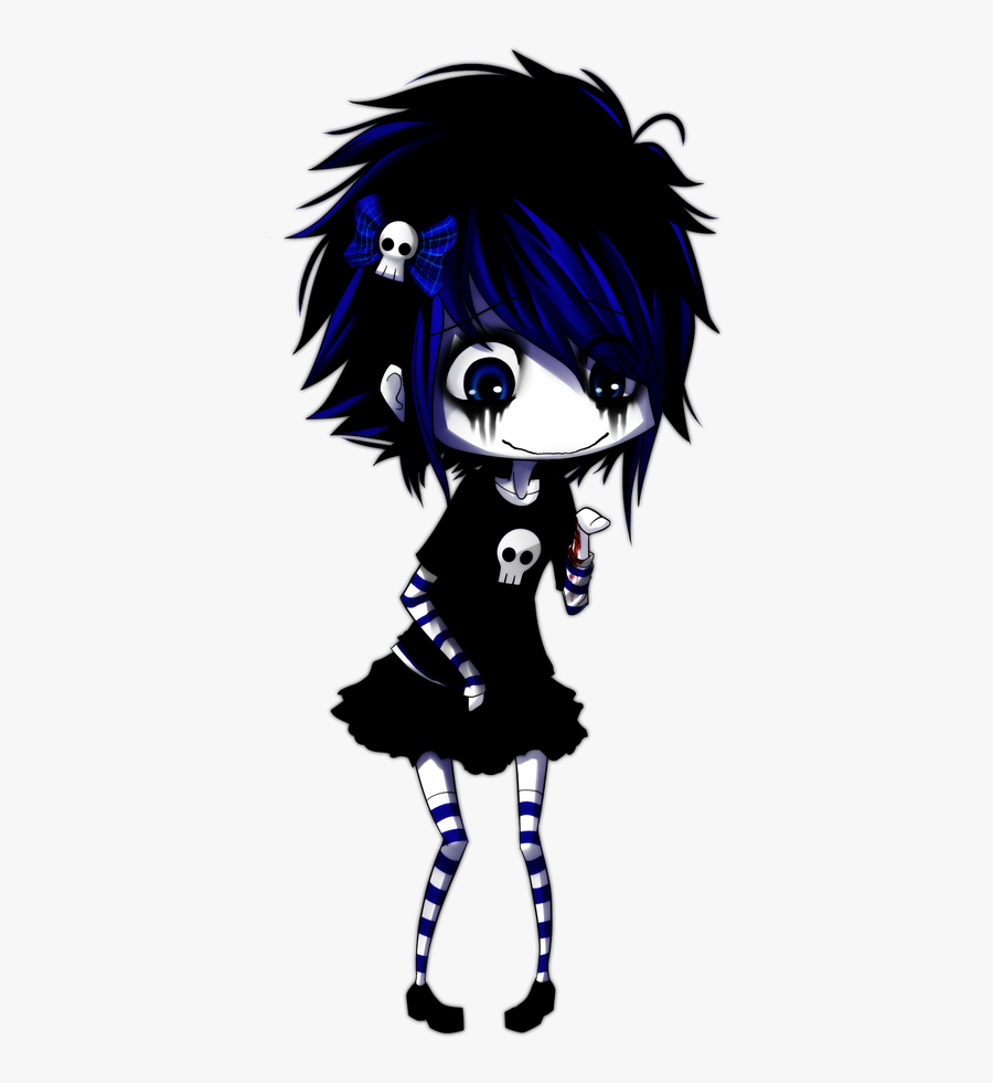 Emo Png - Emo Goth Anime Girl, Transparent Clipart