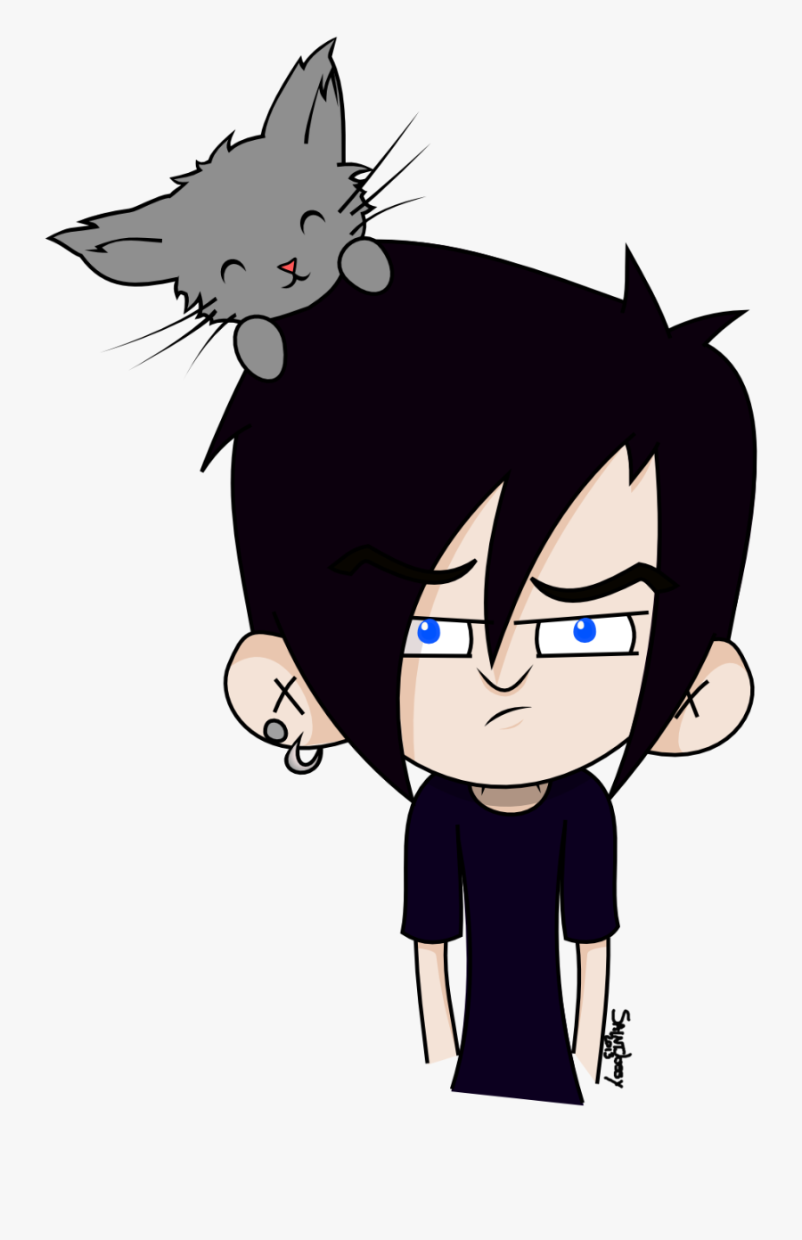 Emo Png - Dibujo Emo, Transparent Clipart