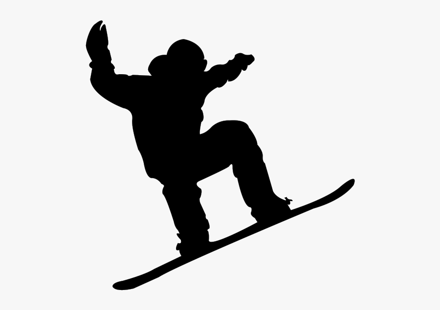 Snowboarding Skiing Sport Clip Art - Snowboarding Silhouette, Transparent Clipart