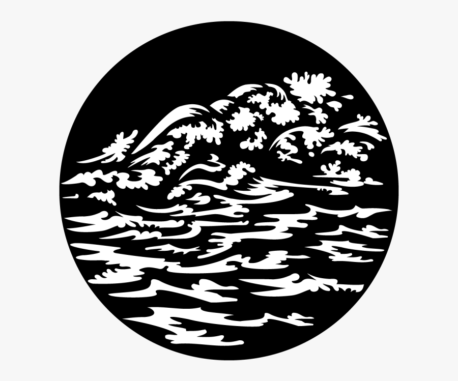 Transparent Water Waves Clipart Black And White - Gobo Patterns, Transparent Clipart