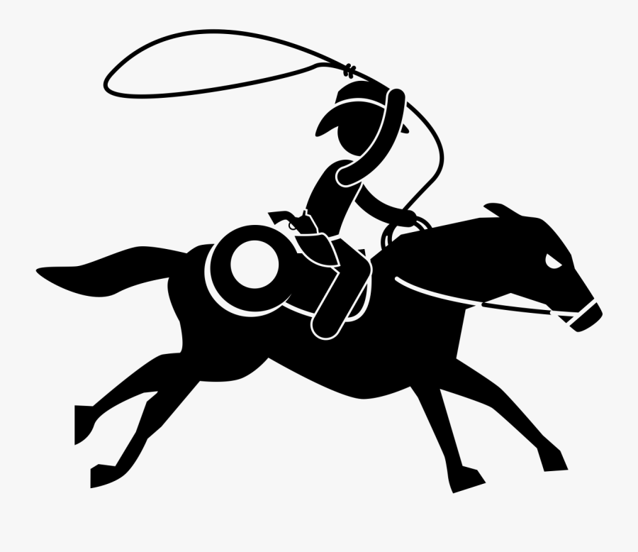 Caballo Ecuestre Stick Figure - Wild West Stick Figures, Transparent Clipart