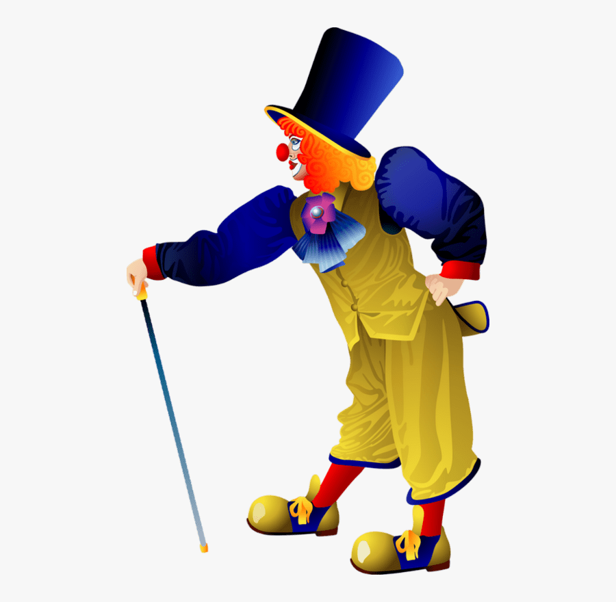 Clowns - Клоун С Тростью, Transparent Clipart