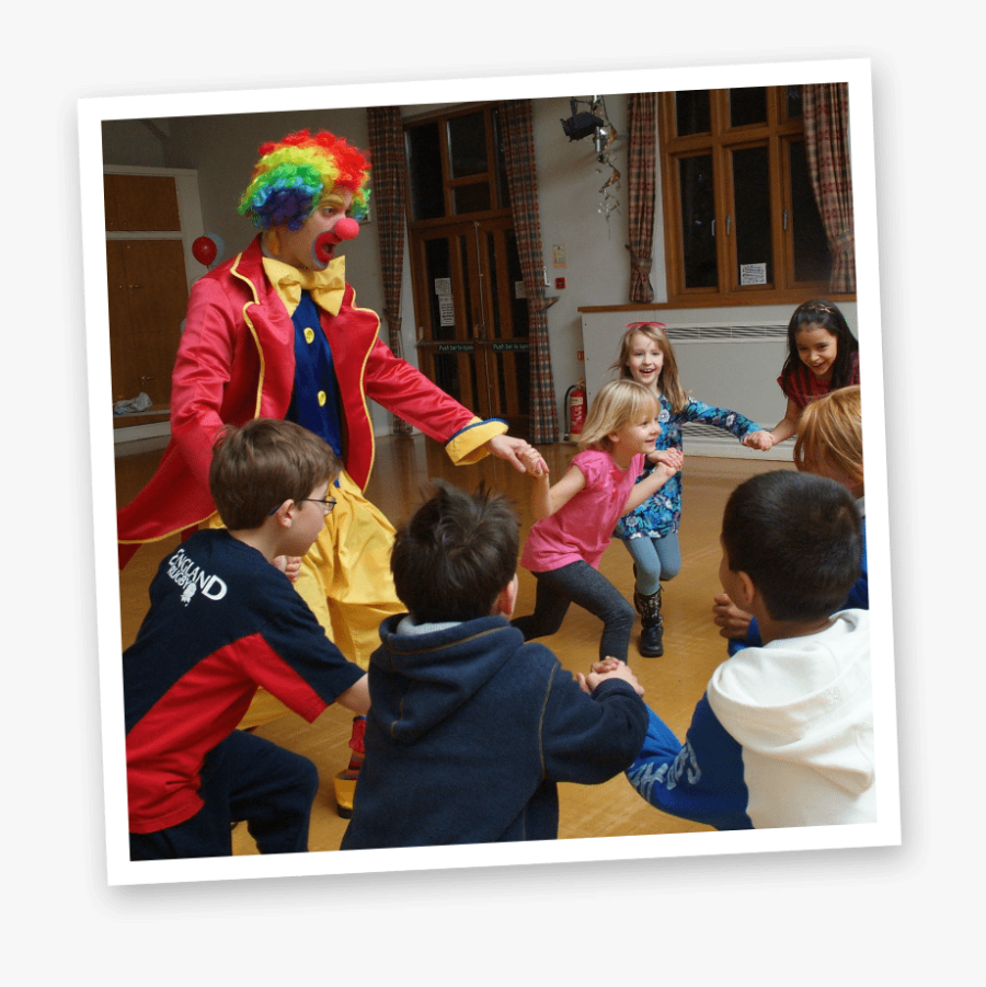 Clowns Entertaining Children, Transparent Clipart