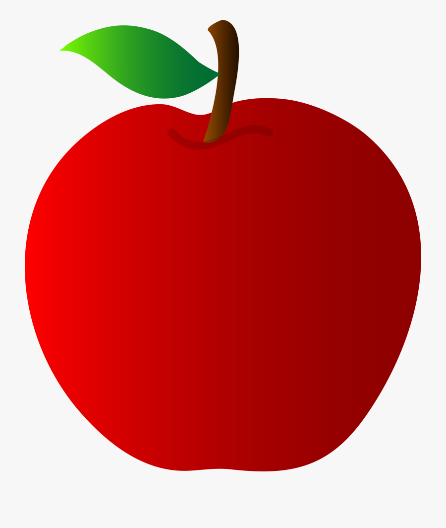 Apple Clip Art - Apple With Single Color, Transparent Clipart