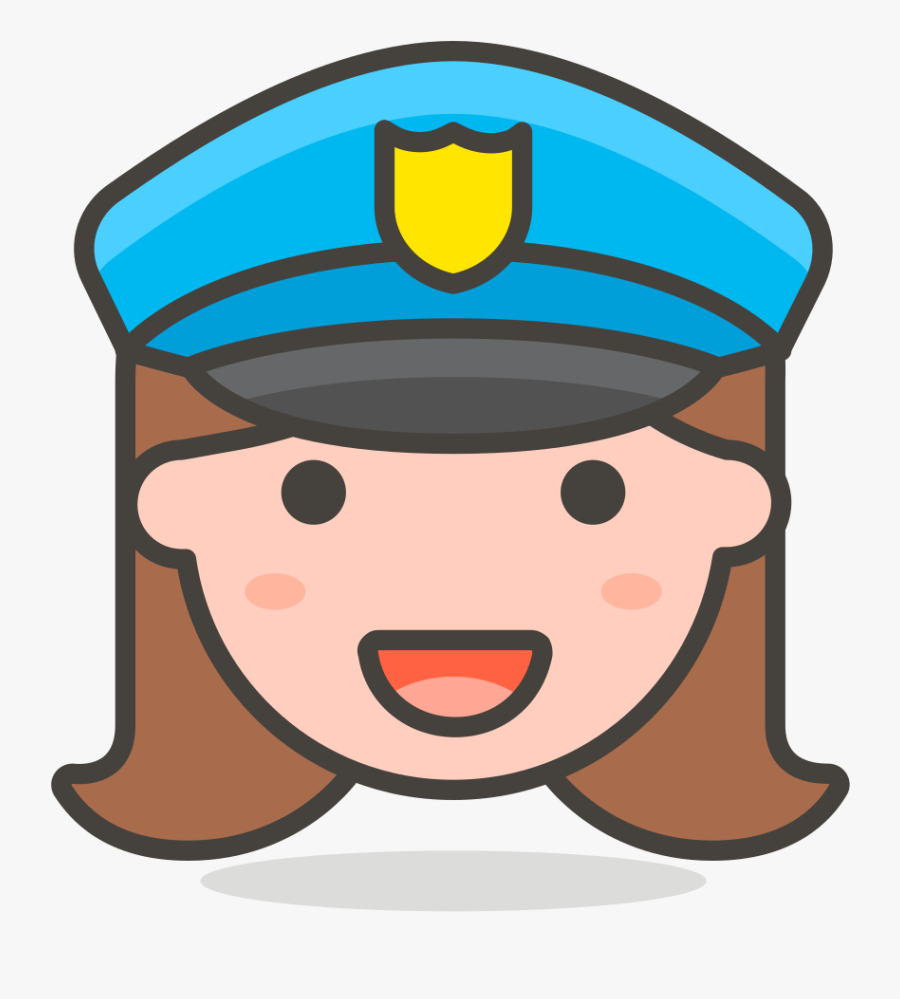 190 Woman Police Officer - Police Emoji Png, Transparent Clipart