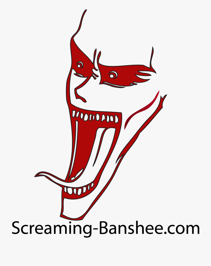 Screaming Banshee Logo, Transparent Clipart