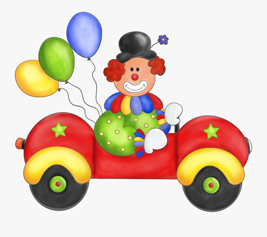 Desenho De Palhaço No Carro, Transparent Clipart