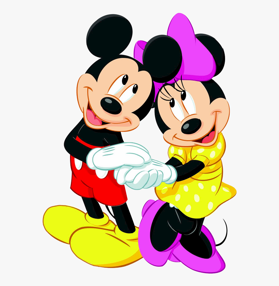 Cartoon Characters Mickey And Minnie Mouse, Transparent Clipart