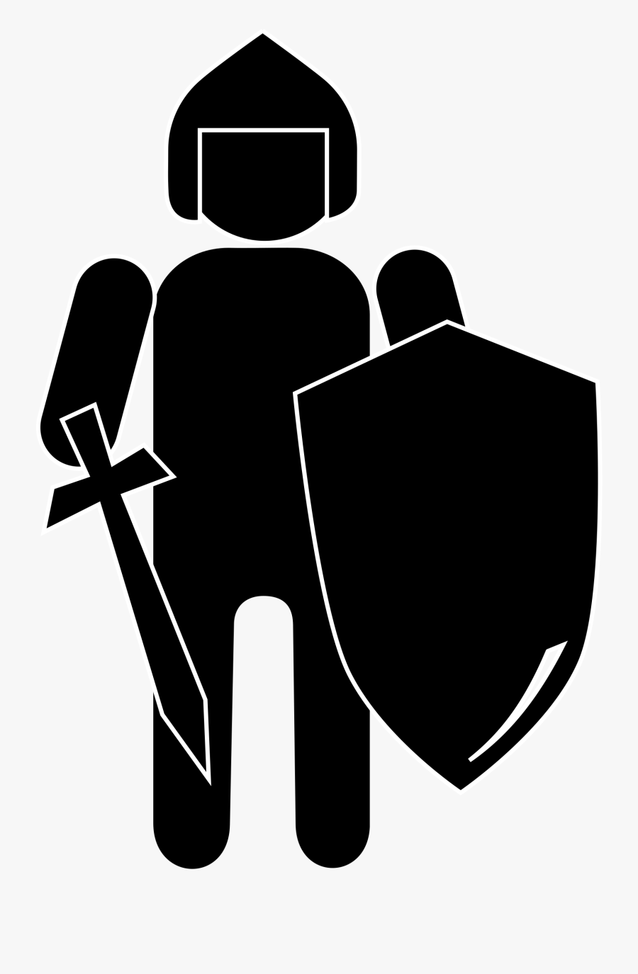 Knight Little Jenny Smith Clip Art - Armor Of God Silhouette, Transparent Clipart