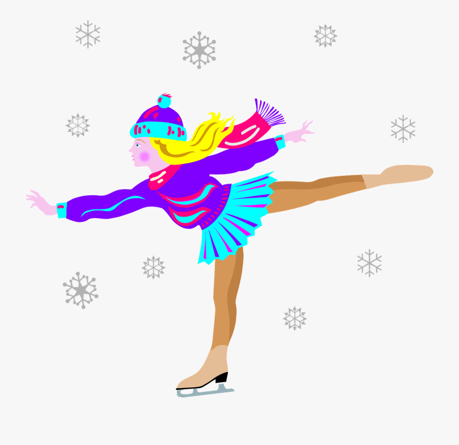 Girl Ice Skate Free Photo - Clip Art Ice Skating, Transparent Clipart