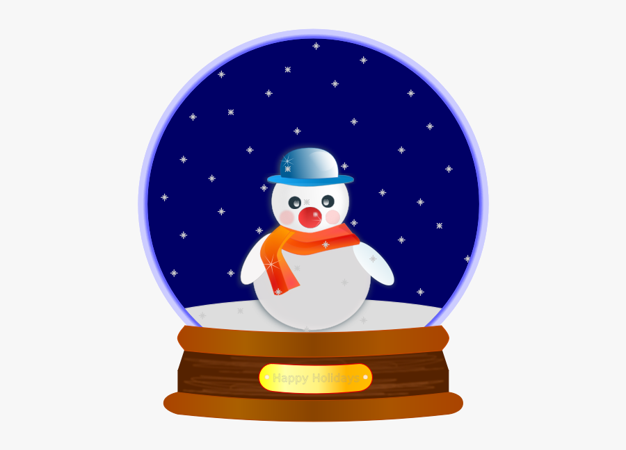 Animated Snow Globe Snowman - Snowman Snow Globe Clip Art, Transparent Clipart