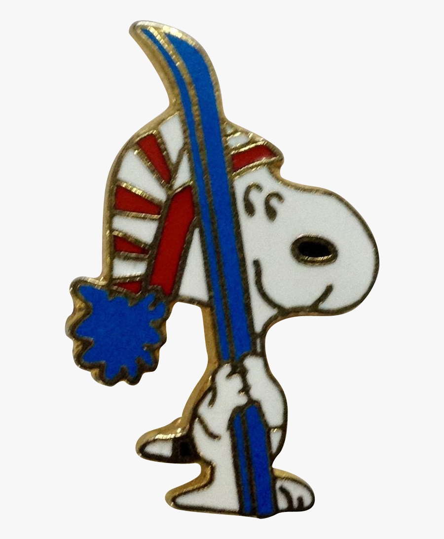 Iconic Snoopy Holding His Skies Getting Ready For Snow - Cartoon, Transparent Clipart