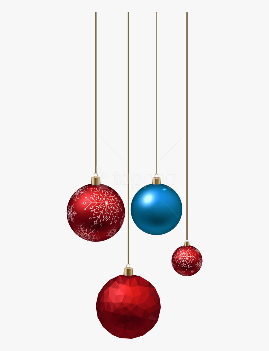 Free Png Download Blue And Red Christmas Ball Clipart - Transparent Png Balls Christmas Png, Transparent Clipart