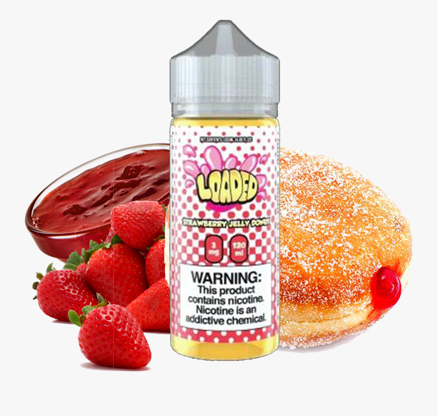 Loaded 120ml Strawberry Jelly Donut, Transparent Clipart
