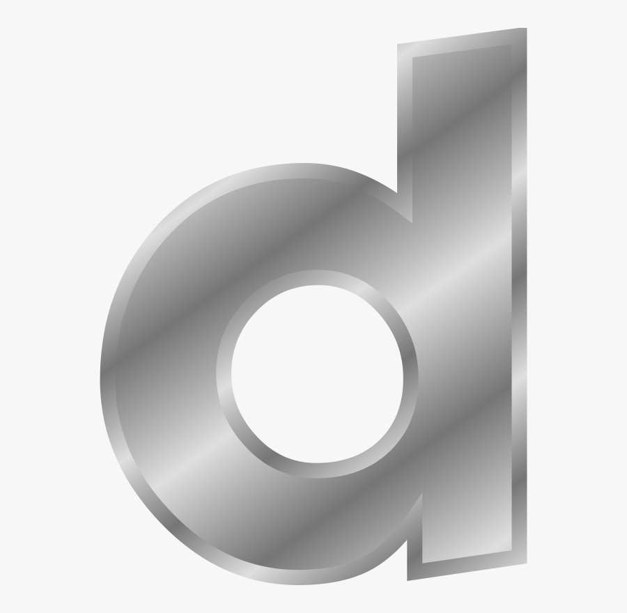 Effect Letters Alphabet Silver - Silver Letter D Png, Transparent Clipart