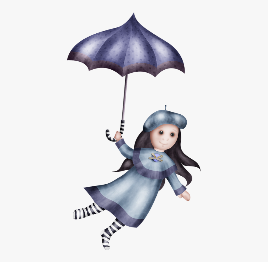 Tube Personnage, Dessin, Fille Png, Parapluie - Umbrella, Transparent Clipart