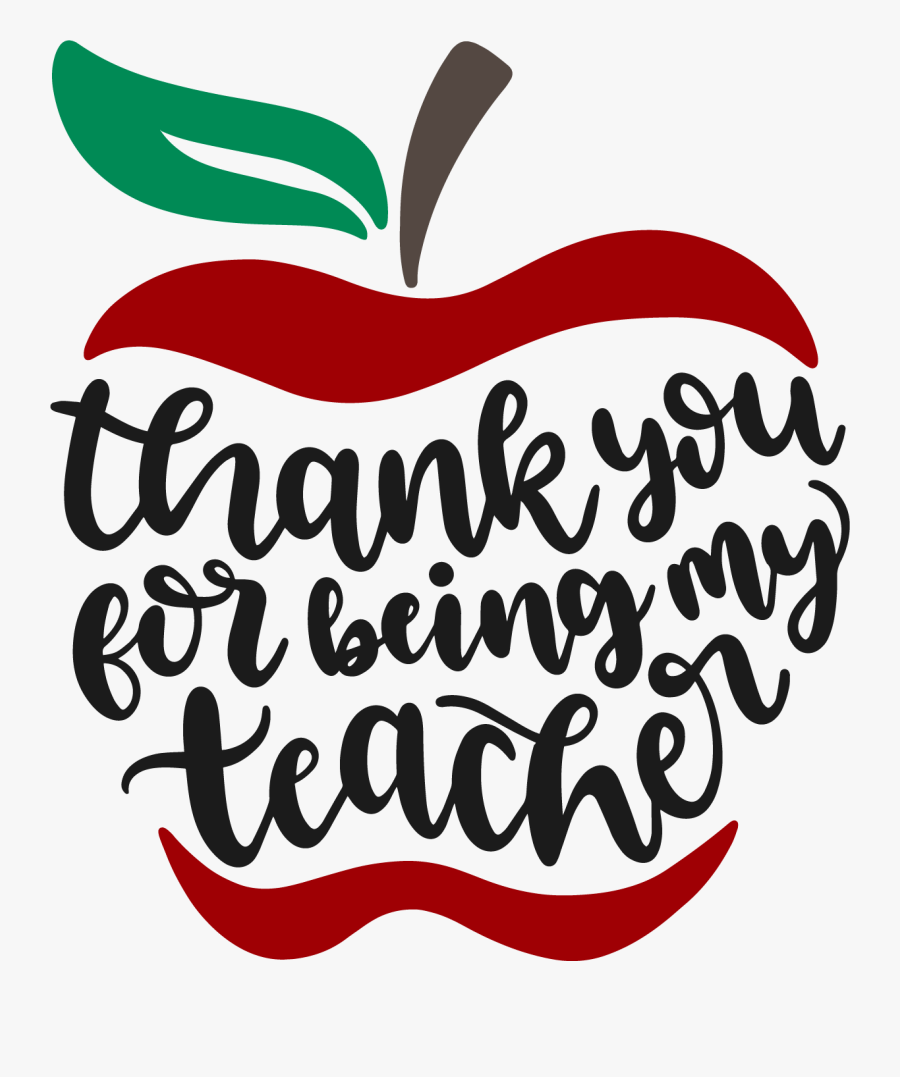 Thank You Teacher Vinyl Cut Out, Transparent Clipart